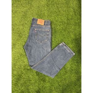 90s Levi Strauss 505 Mens Jeans Regular Fit Straight Leg Blue Denim Size 36x30